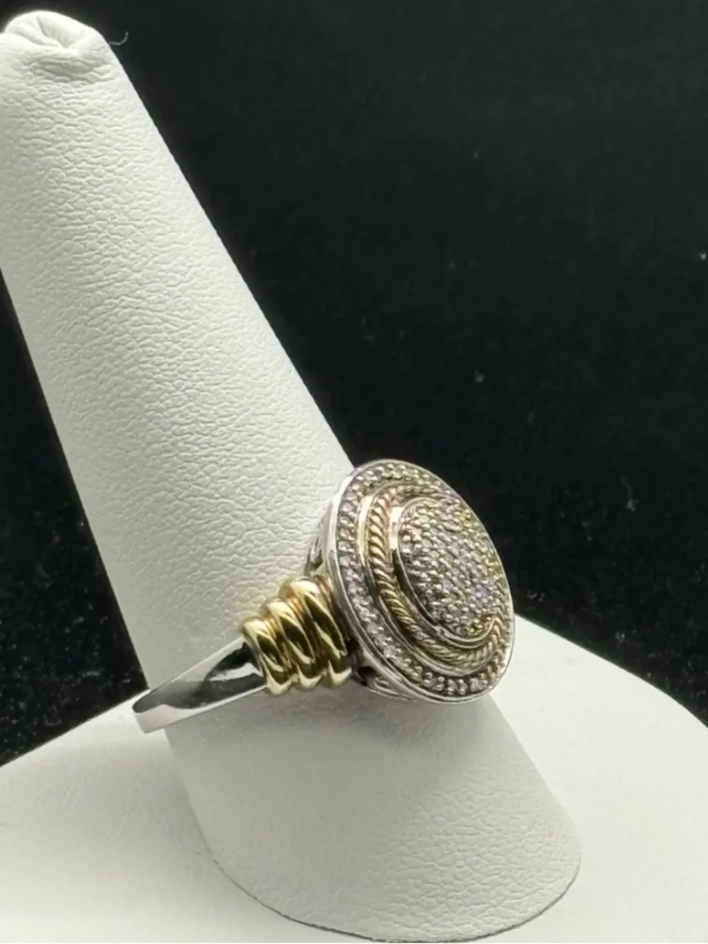 JWBR Sterling Silver Diamond Pave Ring ๐ - Picture 1 of 10
